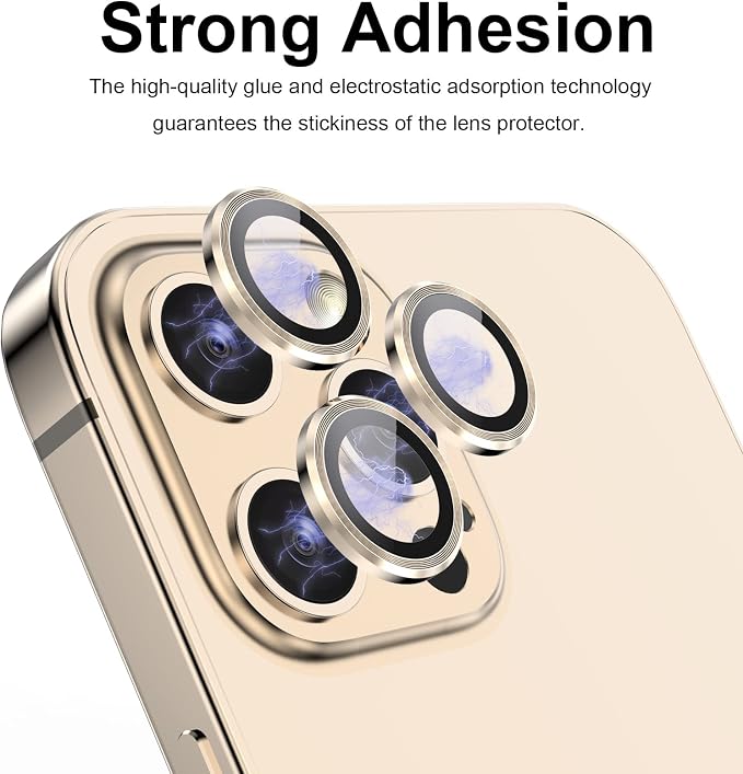YWXTW [1 SET Camera Lens Protector Compatible with iPhone 12 Pro Max 6.7 inch, [Installation Tray] Aluminum Alloy Tempered Glass Camera Circle Cover