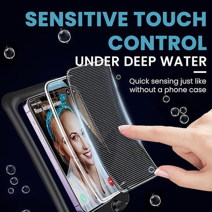 2 Pack Waterproof Floating Phone Pouch IPX8 Floatable Waterproof Phone Case with Lanyard Strap Universal Dry Bags Underwater Case Wallet for iPhone 15,14,13,12Pro Max Samsung,Up to 7.2" for Swimming