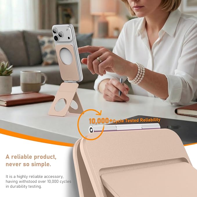 Magnetic Tripod for iPhone, Aluminium Phone Tripod Stand Compatible with Magsafe iPhone 17/16/15/14/13/12 Series, Foldable Strong Magnetic Phone Stand & Travel Essentials Accessories