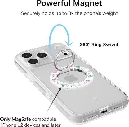 VELVET CAVIAR Compatible with MagSafe Phone Grip 2.0 | Cute Magnetic Ring Holder | Finger Loop Kickstand | Pop On Accessory for iPhone 17, 16, 15, 14, 13, 12 | Wicked for Good