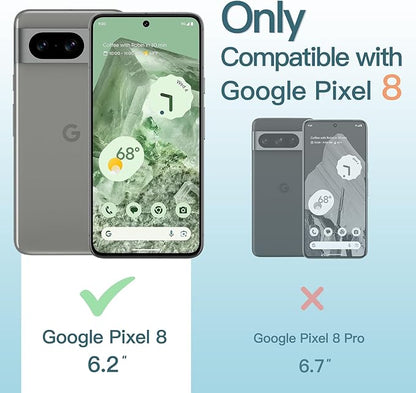 JETech Screen Protector for Google Pixel 8, 2+2 Pack | with Camera Lens Protector, Flexible TPU Film, Fingerprint ID Compatible, HD Clear, Easy Installation