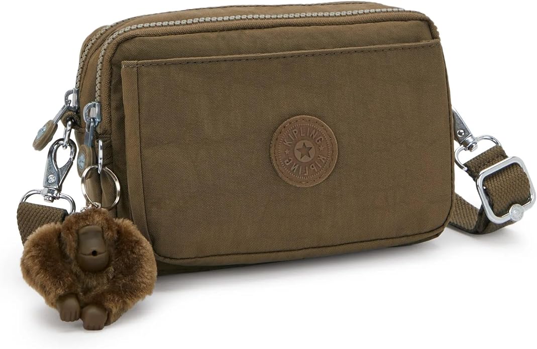 Kipling Women’s Abanu Multi Crossbody Bag, Lightweight, Adjustable Nylon Waist Pack with Multi-Compartment Zip Pockets