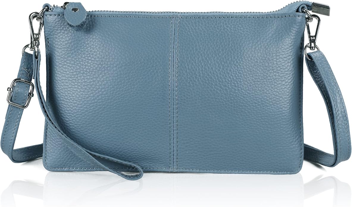 befen Genuine Leather Wristlet Clutch Wallet Purses Small Crossbody Bags for Women with RFID Blocking Card Slots