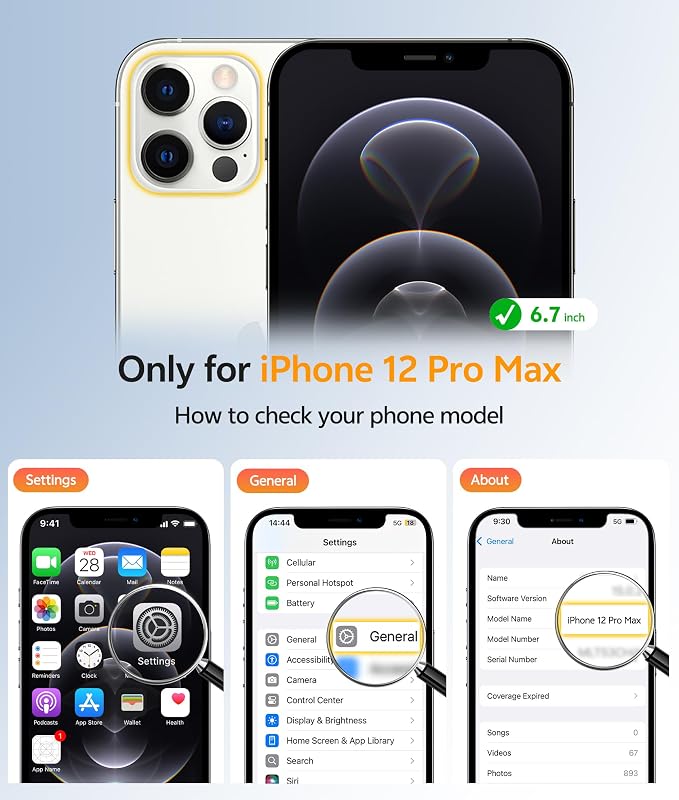 FNTCASE for iPhone 12 Pro Max Case: [Compatible with Magsafe] Translucent Matte Magnetic Phone Cover - Military Grade Drop Protection Shockproof Protective Cases - Black