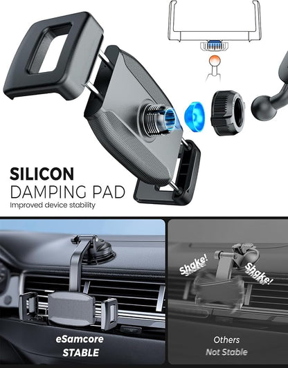 eSamcore Enlarge Tablet Clamp, 1.57”(40mm) Depth Mount Clips for Thick Case Fit 17mm Ball Joint Car/Desk/Bed/Floor Tablet Stand Holder Mount Compatible with 6"-12.9" iPad/Tab/Foldable Phone