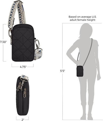 Travelon Anti-Theft Boho 2 Compartment Phone Crossbody