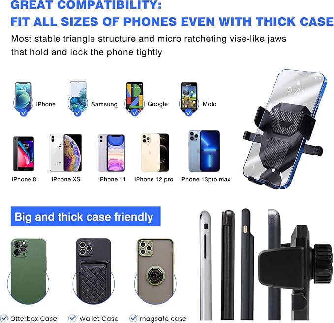 Karltys Cell Phone Holder for Toyota RAV4 2013-2018 Accessories Car Mobile Phone Holder Air Vent Mount for 4-7 Inch Phones Thick Case Friendly Fully Adjustable Stand