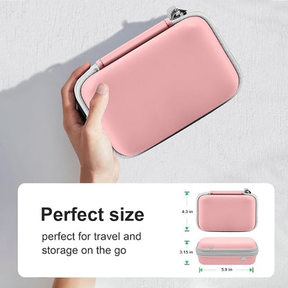 Leayjeen Travel Case Compatible with Hicober 3 in 1 Charging Station/UCOMX Nano Magnetic 2 in 1 Wireless Charger,Foldable Magnetic Charging Station Storage Holder Bag-Pink (Case Only)
