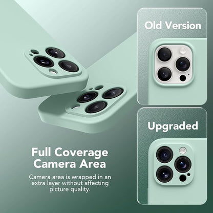 Magnetic for iPhone 13 Pro Case, Compatible with MagSafe, [Full Camera Protection][Screen Protector] Silicone Shockproof Protective Phone Case for iPhone 13 Pro 6.1", Mint
