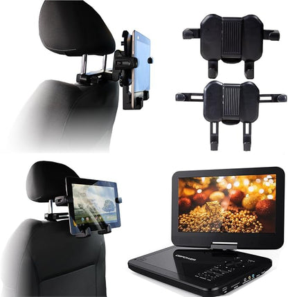 Navitech (Twin Pack) in Car Portable DVD Player Head Rest/Headrest Mount/Holder Compatible with Sylvania SDVD1030-B 10-Inch