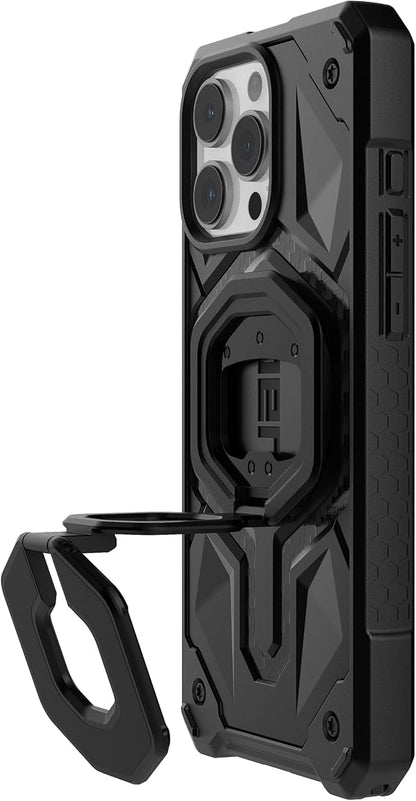 URBAN ARMOR GEAR UAG Magnetic Ring Stand Monarch Mag2 w/Built-in Bottle Opener - Ultra-Strong Double Magnet MagSafe Compatible Metal Phone Ring Grip 360 Rotation Multi-Functional Kickstand, Black