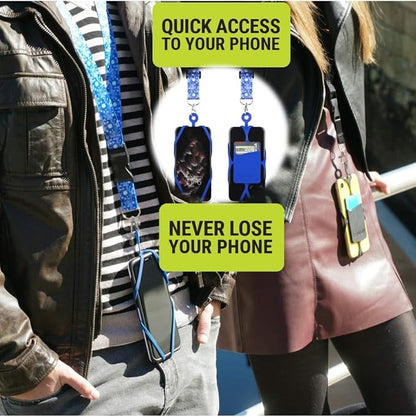Gear Beast Cell Phone Lanyard - Universal Mobile Phone Lanyard with Case Holder,Card Pocket,Soft Neck Strap,and Adjustable Clip - Compatible with iPhone,Galaxy & Most Smartphones - Cherry Blossom