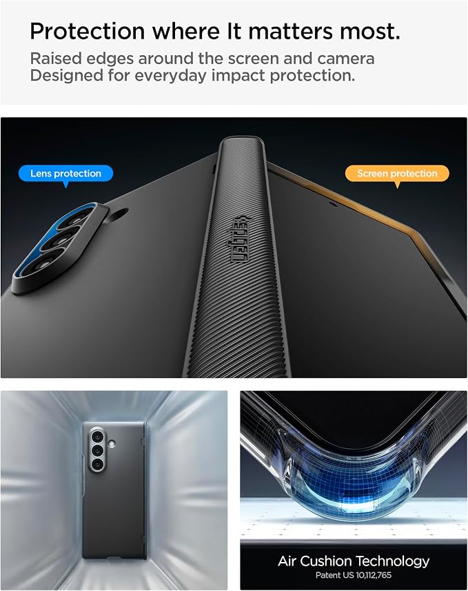 Spigen Slim Armor Pro MagFit for Galaxy Z Fold 8 Ultra Case, Black | Spring Hinge Protection, Air Cushion Technology, Compatible with MagSafe, SecuLink, Camera Plateau Protection