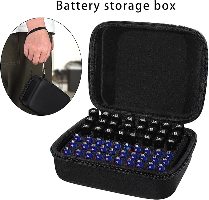 Durability Battery Storage Box for 2A 3ABatteries Lightweight Case Easy Access Ideal for Travelers Photographers Portable Battery Storage Box