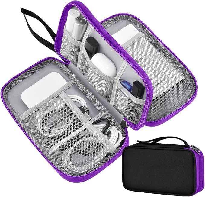 ZINZ Electronic Accessories Organizer, Travel Cable Carry Pouch Storage Bag