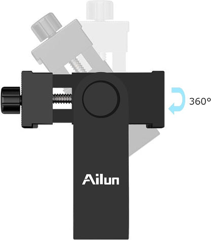 Ailun Phone Holder/Vertical and Horizontal Tripod Mount Adapter Rotatable Bracket with 1/4 inch Screw, Adjustable Clip for iPhone, Android Cell Phone, Selfie Stick, Camera Stand