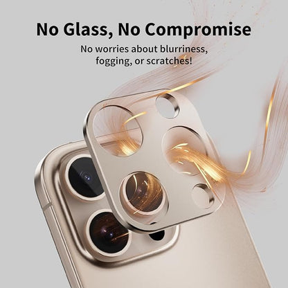 SWITCHEASY LenShield Aluminum Alloy Camera Lens Protector for 2024 iPhone 16 6.3" Pro, 16 6.9" Pro Max - Titanium