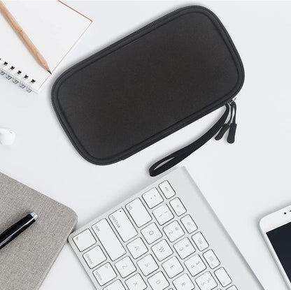 Lacdo Electronic Organizer, Travel Cable Organizer Bag Pouch Tech Electronic Accessories Carry Case Portable Double Layers Charger Case for Cable, Cords, Charger, Phone, Power Bank, Earphone, Black