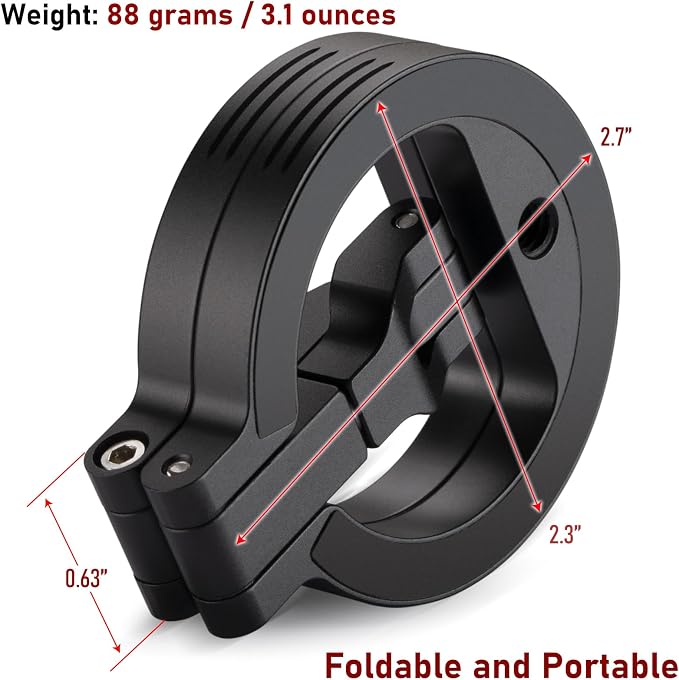 Double Magnetic Ring Phone Holder – Attach to Any Iron Surface | 1/4" Screw Hole | Compatible with iPhone 17/16/15/14/13/12 Pro Max Series & Magnetic Cases (MS-02R)