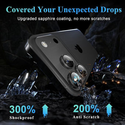 YWXTW Camera Lens Protector for iPhone 17 Pro/iPhone 17 Pro Max, [1 Step Installation Tray] Tempered Glass Screen Protector Metal Individual Camera Cover Accessories Case Friendly (Transparent-2Pack)