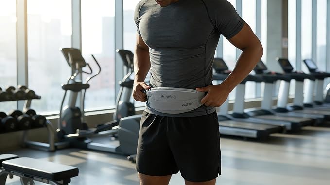 Gox Fanny Pack For Men Running Pouch Belt,Phone Holder Waist Pack Sport Hiking Walking Traveling (silver)