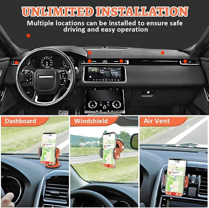 eing Car Phone Mount Cell Phone Holder with One More Air Vent Base,Bling Crystal Universal Phone Mount Holder Cradle for Dashboard,Windshield and Air Vent,Orange