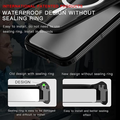 Compatible with Samsung Galaxy S25 Case Waterproof,Built-in Lens & Screen Protector,Military Grade Shockproof Full Body Protection Rugged Case for Galaxy S25 6.2 inches(Black)