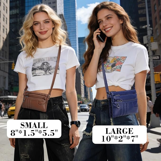 MINICAT Multiple Pockets Small Crossbody Purse Cell Phone Purse Shoulder Bags for Women Cross Body Bag for Woman