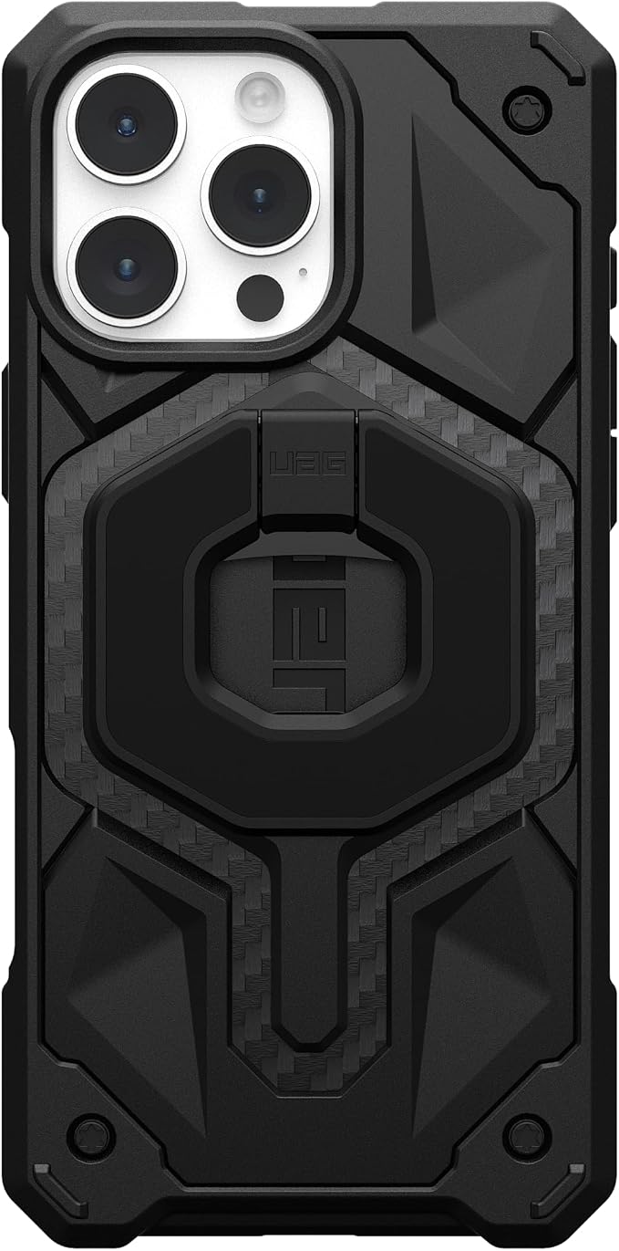 URBAN ARMOR GEAR UAG Magnetic Ring Stand Monarch Mag2 w/Built-in Bottle Opener - Ultra-Strong Double Magnet MagSafe Compatible Metal Phone Ring Grip 360 Rotation Multi-Functional Kickstand, Black