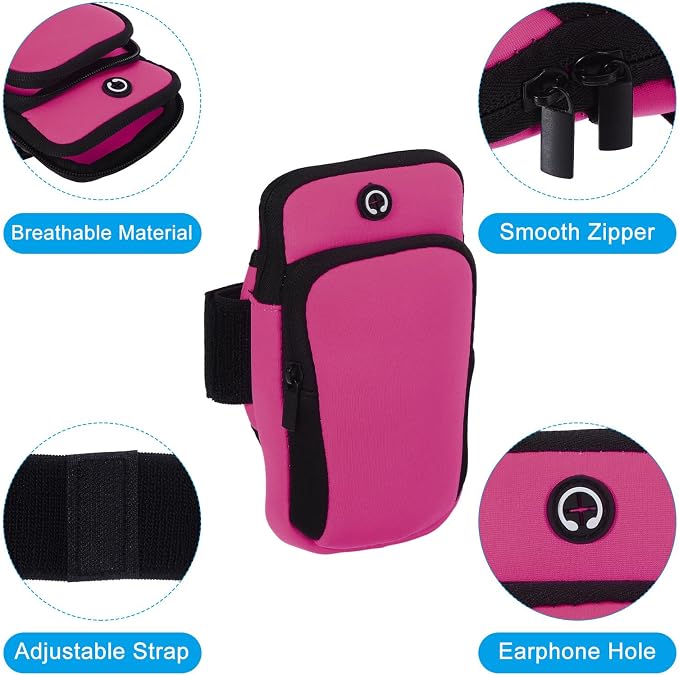 PATIKIL Phone Arm Band for Running, Running Phone Carrier Armband Cell Phone Holder for Runners Rose
