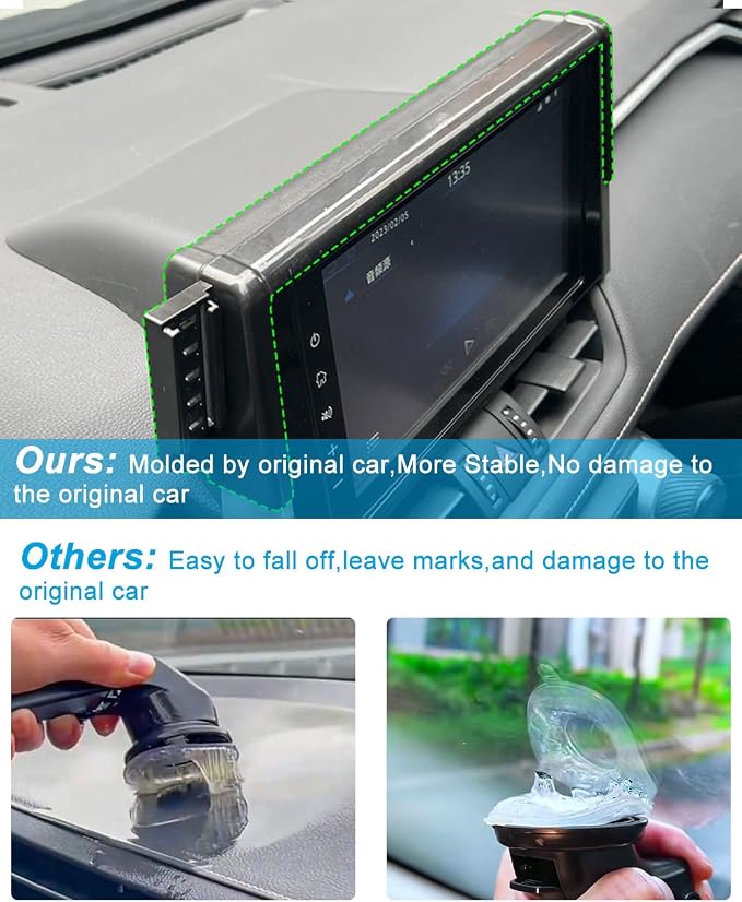 Magnetic Car Phone Holder for Toyota RAV4 Accessories 2019 2020 2021 2022 2023 2024 2025 Cell Phone Mount for RAV4 LE/SE/XLE/XLE Premium/Adventure(with 7/8-inch Screen only)