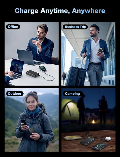 Portable Charger Power Bank, PD 22.5 W Fast Charging Large Capacity Battery Pack, 56800mAh Portable Phone Charger for Travel Camping Essential Compatible with iPhone 17/16/15/14/13 Series, iPad-Black