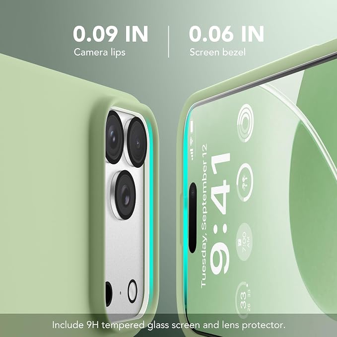 GONEZ Magnetic for iPhone 17 Pro Case, Compatible with MagSafe, [Screen Protector + Camera Lens Protector], Liquid Silicone Anti-Scratch Shockproof Protective Phone Case 6.3 inch, Green