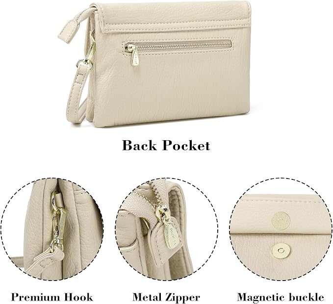 MINICAT RFID Blocking Small Crossbody Bags for Women Vegan Leather Mini Travel Purses Cell Phone Purse Cross Body Bag