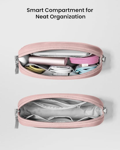 tomtoc Electronics Organizer Travel Case, Cable Organizer for Essentials | Water Resistant Tech Pouch Accessories Travel Bag Carry Storage for Cord, Phone, Cables, Airpods, USB Drive, Daily Items