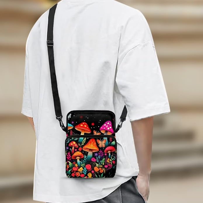 Men's Crossbody Bag, Small Cell Phone Wallet, Women's Shoulder Handbag, Travel Gym Bag