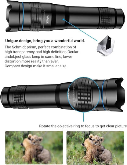 Evil eye 36X Telephoto Lens, High Power HD Telephoto Phone Lens with Tripod and Phone Clip for Android & iPhone, Samsung and Most Smartphone
