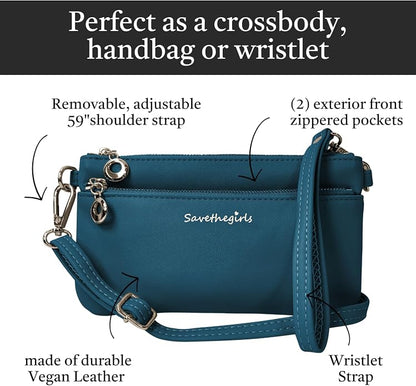 Save the Girls Cell Phone Purse - Touch Screen Women’s Crossbody Bag - Clutch Purses for Women (Bella) | Touch Screen, for Women