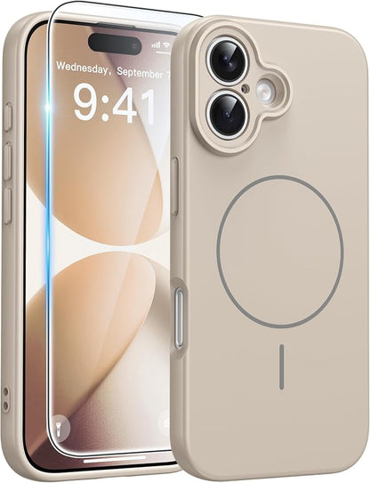 FNTCASE for iPhone 17 Case: [Compatible with Magsafe] Integrated Silicone Phone Cases with [Full Camera Protection] [Screen Protector] Military Grade Shockproof Protective Cover