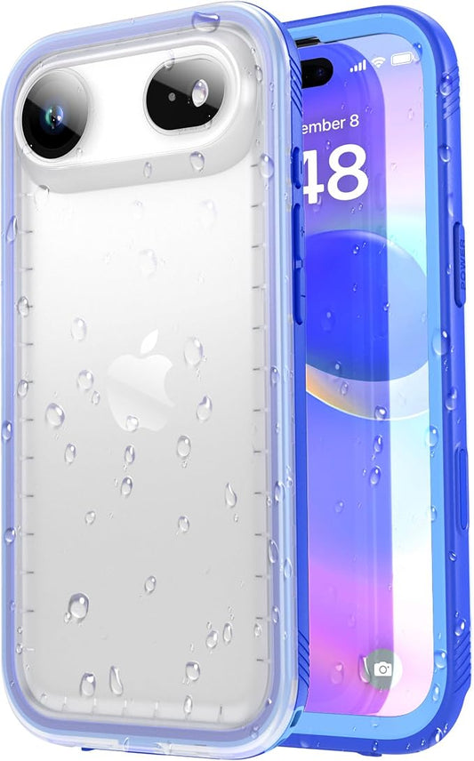 SPORTLINK for iPhone Air Case, IP68 Waterproof Military Protective Full Body Heavy Duty Shockproof 360 Sealed Dustproof with Camera Screen Protector Phone Cover for iPhone Air 6.5" Blue