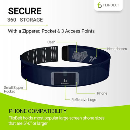 FlipBelt Air Adjustable - Dusk Blue - XSM