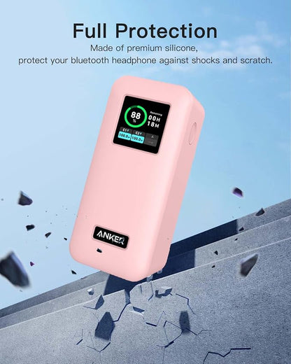 Silicone Case for Anker Prime Power Bank 20,000mAh 200W,Full-Body Protective Cover for Anker Prime Power Bank,Drop-Proof,Scratch-Proof,Shock-Proof,Pink