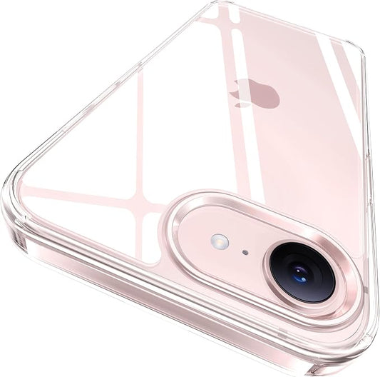CASEKOO for iPhone 17e/16e Case Crystal Clear, Patented Anti-Yellow & Virgin TPU, 15FT Military-Grade Drop Protection, Slim Transparent Women Men Funda para for iPhone 17e/16e Case 6.1 inch, Clear
