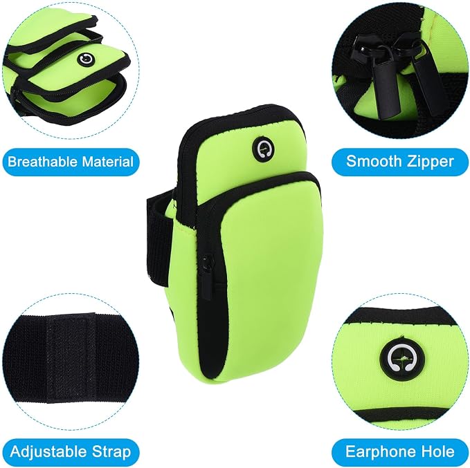 PATIKIL Phone Arm Band for Running, Running Phone Carrier Armband Cell Phone Holder for Runners Green