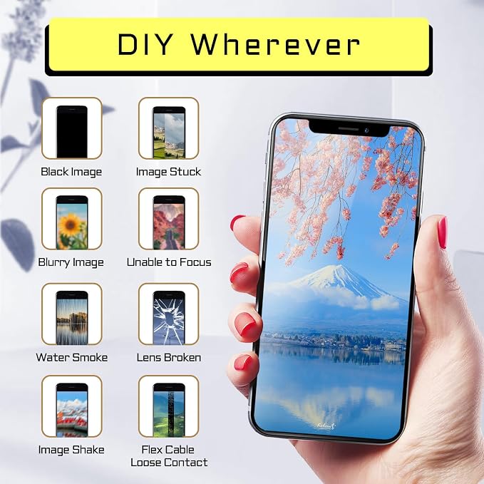 for iPhone 14 Pro 48MP OEM Main Rear Back Camera Replacement with Ultra Wide Telephoto Lens 5X Optical Zoom HDR Photos Flex Cable 4K 60 fps 1080p HD Video A2650 A2889 A2890 A2891 A2892