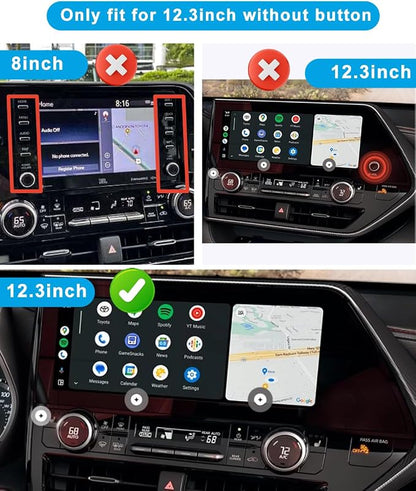 Car Phone Holder for Toyota Highlander Accessories 2020-2022 2021 Mount Cell Phone Holder Fit for Most Smartphones(2020-2022 12.3 inch Screen Only)