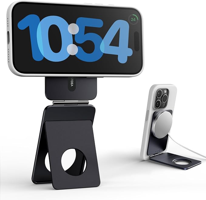 Magnetic Tripod for iPhone, Aluminium Phone Tripod Stand Compatible with Magsafe iPhone 17/16/15/14/13/12 Series, Foldable Strong Magnetic Phone Stand & Travel Essentials Accessories