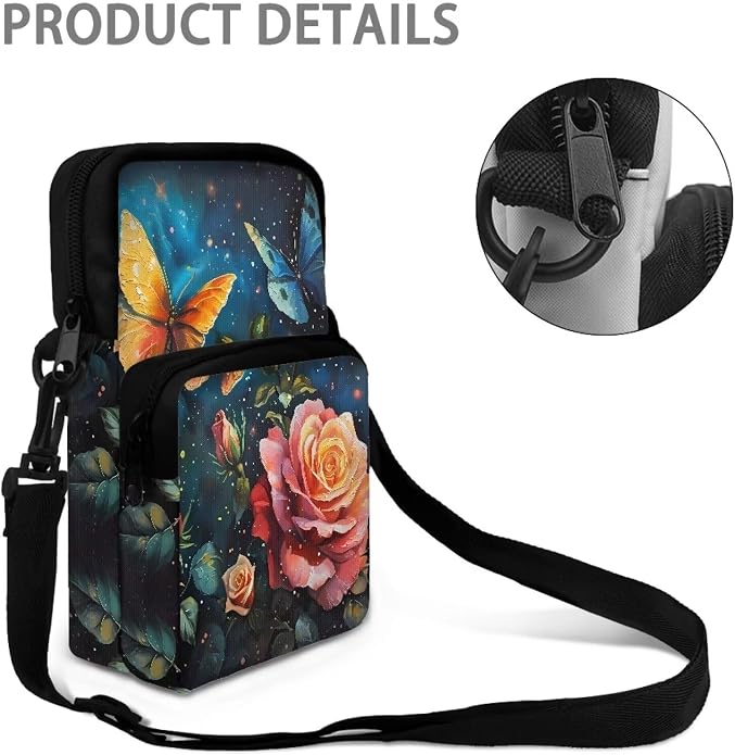 Men's Crossbody Bag, Small Cell Phone Wallet, Women's Shoulder Handbag, Travel Gym Bag