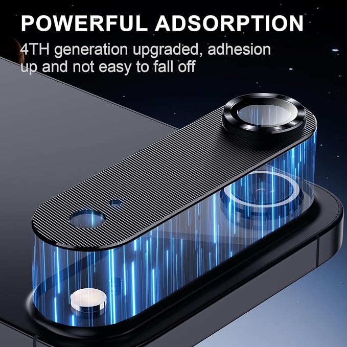 Korecase for iPhone Air Camera Lens Protector, 3M Adhesive Metal Full Coverage Phone Rear Lens Accessories Anti Glare Protetcor Case Friendly Original Color, Silver