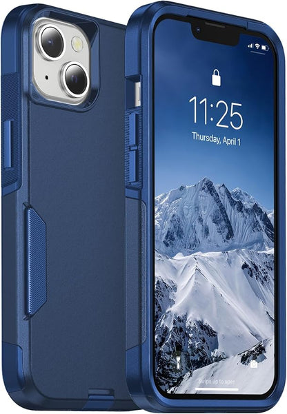 jaroco for iPhone 13 Case & iPhone 14 Case & iPhone 15 Case [Heavy Duty Protection][Compatible with MagSafe][Military Grade Drop Protection][Shockproof] with Non-Slip Removable Phone Cover 6.1''-Blue